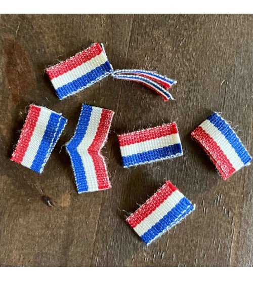 Etiquette drapeau français 100% coton bio